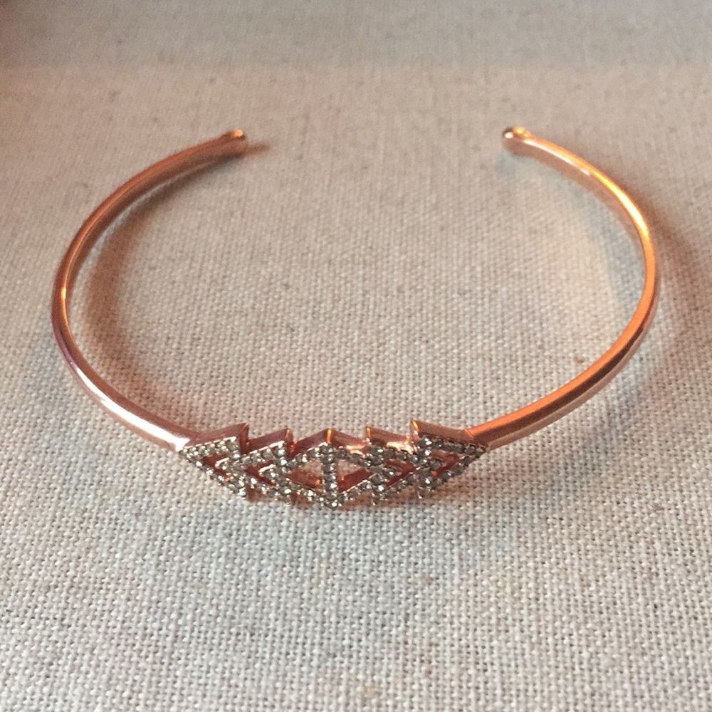 Stella and Dot Pave Triangle Cuff Rose gold